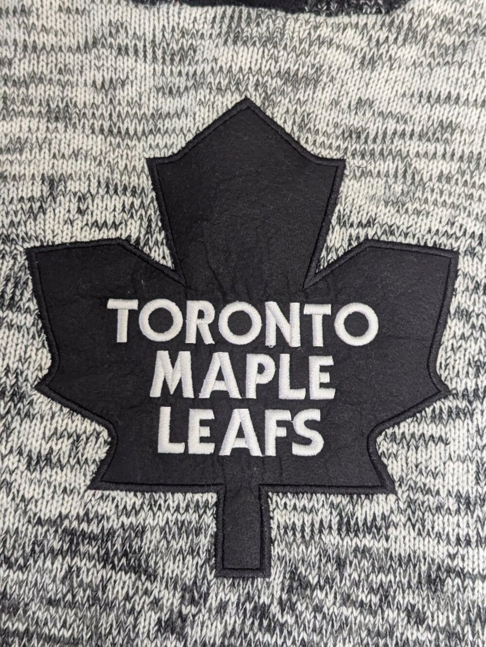 NHL Toronto Maple Leafs Grey and Black Knitted Hoodie - Size M - Picture 9 of 11